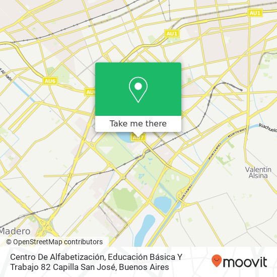 Mapa de Centro De Alfabetización, Educación Básica Y Trabajo 82 Capilla San José