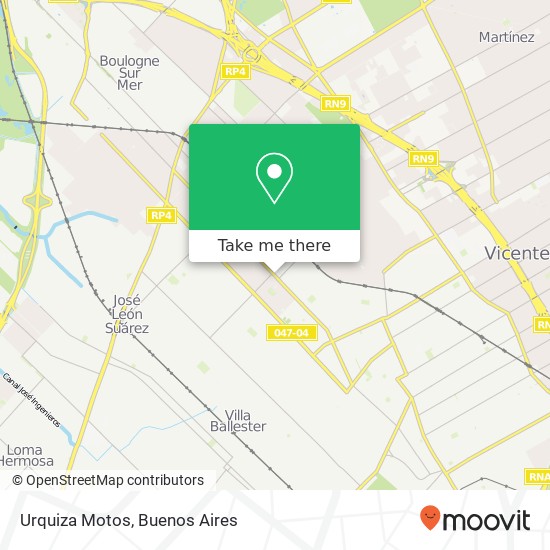 Urquiza Motos map