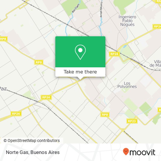 Norte Gas map