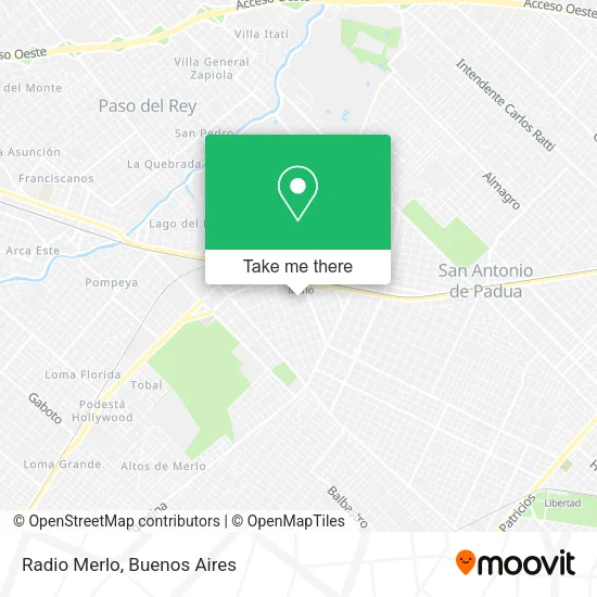 Radio Merlo map
