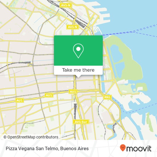 Pizza Vegana San Telmo map