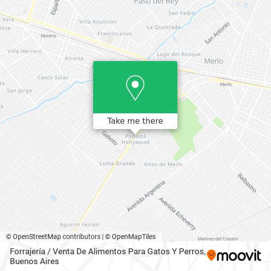 Forrajería / Venta De Alimentos Para Gatos Y Perros map