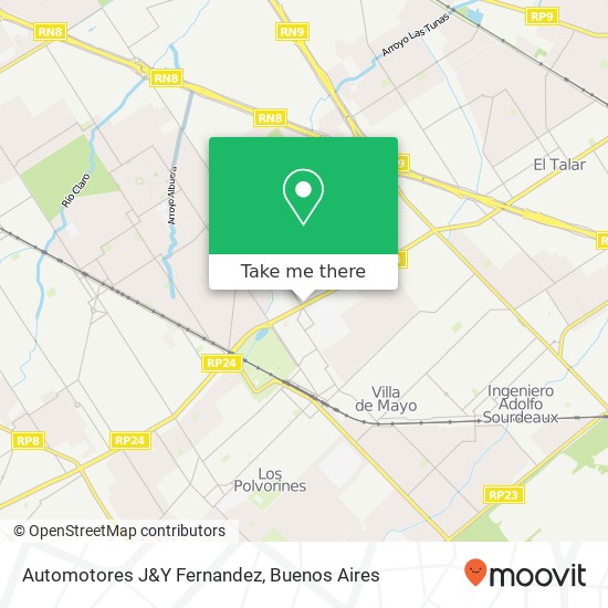 Mapa de Automotores J&Y Fernandez