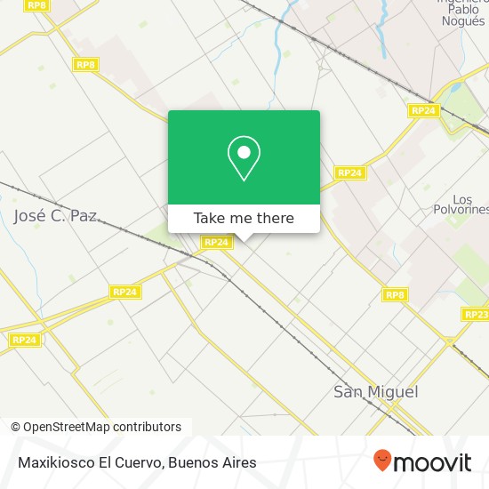Mapa de Maxikiosco El Cuervo