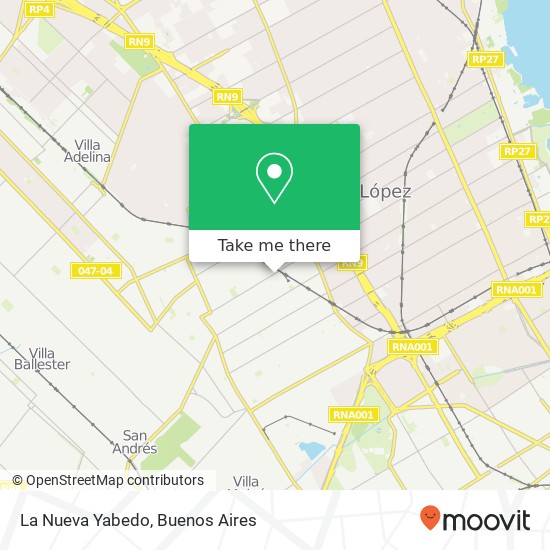 La Nueva Yabedo map