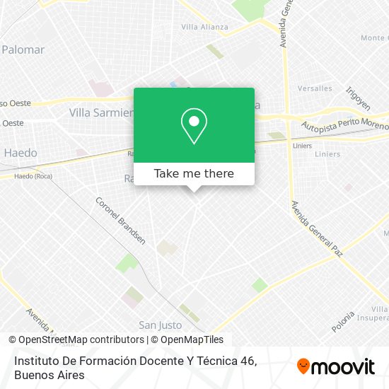 Instituto De Formación Docente Y Técnica 46 map