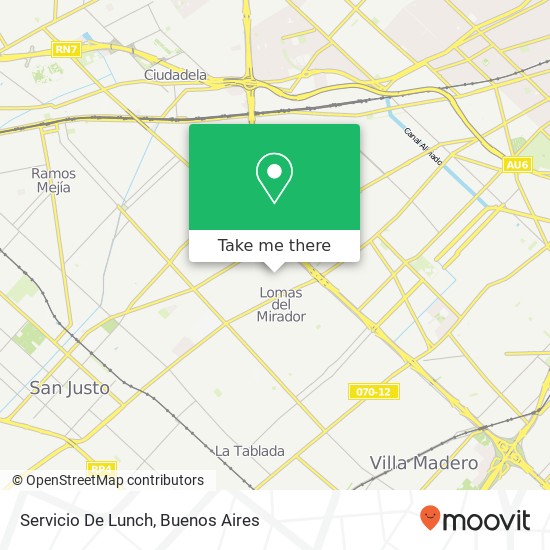 Servicio De Lunch map