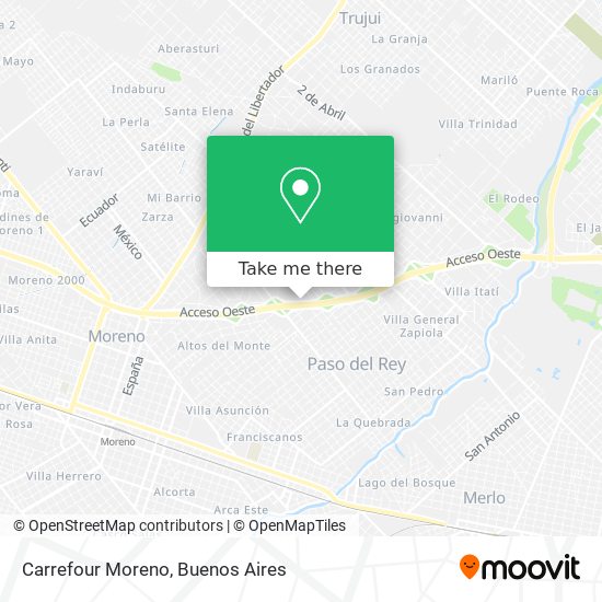 Carrefour Moreno map