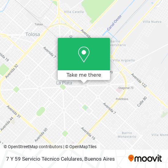 Mapa de 7 Y 59 Servicio Técnico Celulares
