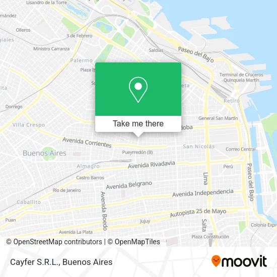 Mapa de Cayfer S.R.L.