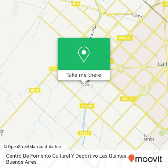 Centro De Fomento Cultural Y Deportivo Las Quintas map