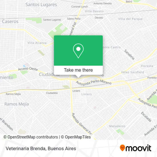 Mapa de Veterinaria Brenda