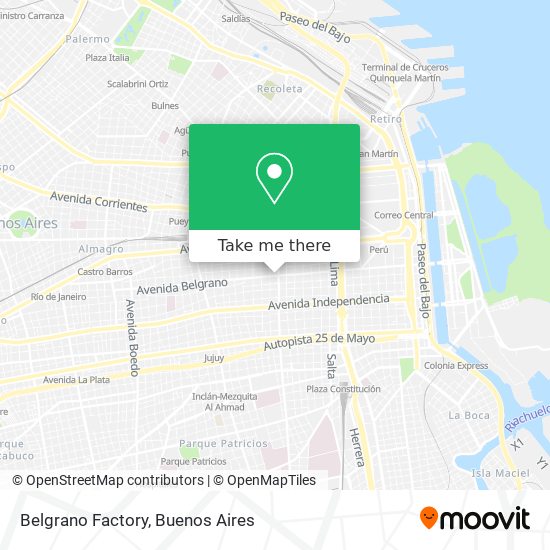 Belgrano Factory map