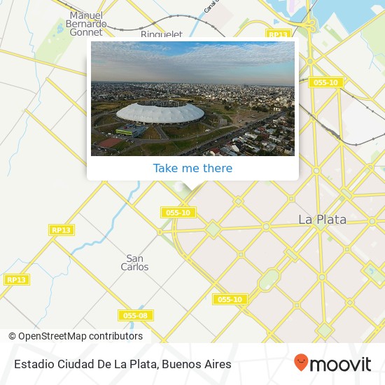 Mapa de Estadio Ciudad De La Plata