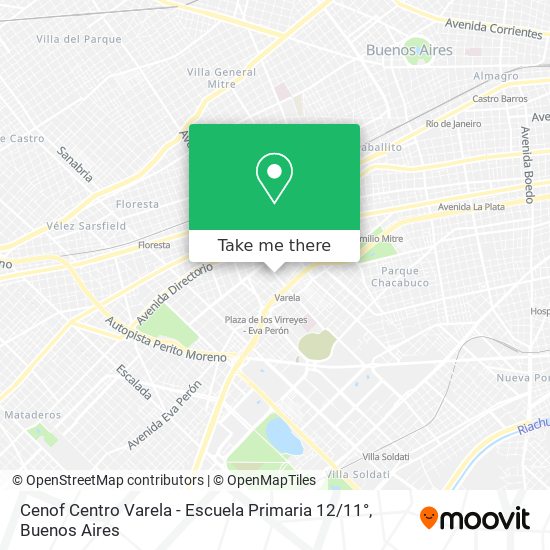 Mapa de Cenof Centro Varela - Escuela Primaria 12 / 11°