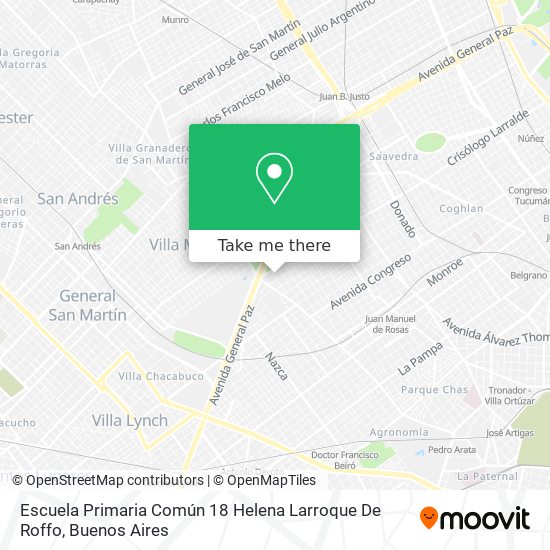 Escuela Primaria Común 18 Helena Larroque De Roffo map