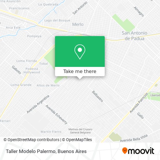 Mapa de Taller Modelo Palermo