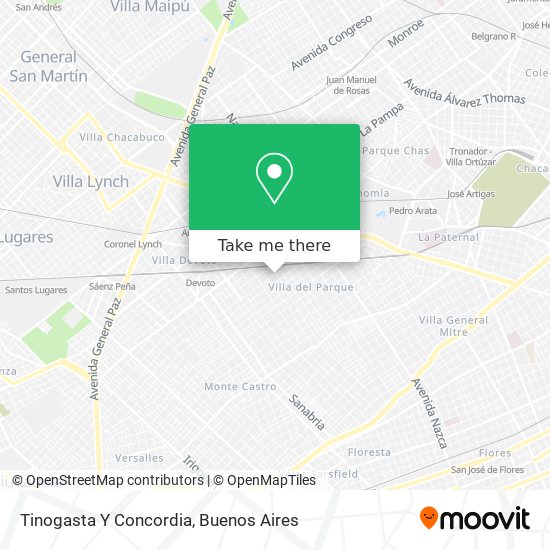 Tinogasta Y Concordia map