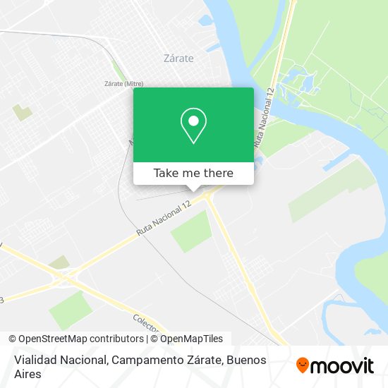 Vialidad Nacional, Campamento Zárate map