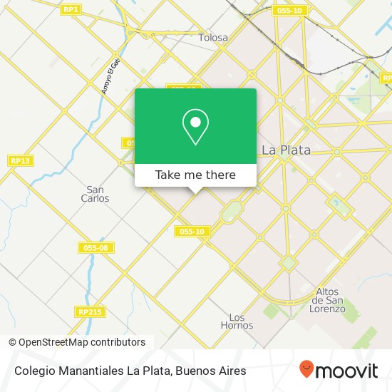 Mapa de Colegio Manantiales La Plata