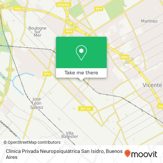 Clínica Privada Neuropsiquiátrica San Isidro map