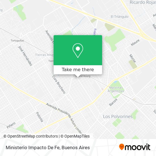 Ministerio Impacto De Fe map