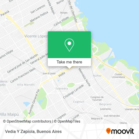 Vedia Y Zapiola map