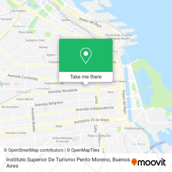 Mapa de Instituto Superior De Turismo Perito Moreno