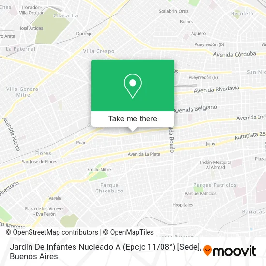 Mapa de Jardín De Infantes Nucleado A (Epcjc 11 / 08°) [Sede]
