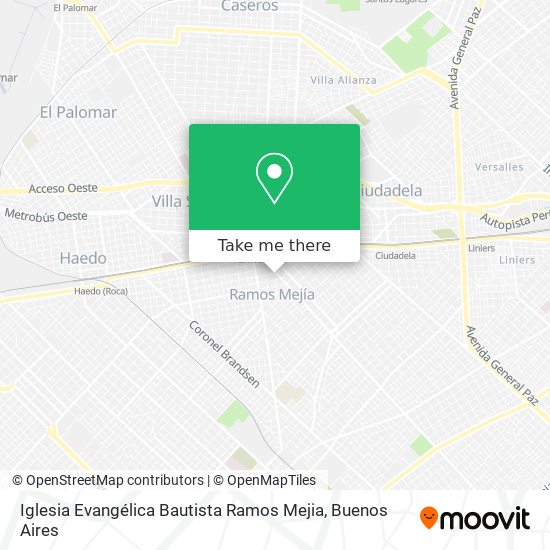 Iglesia Evangélica Bautista Ramos Mejia map