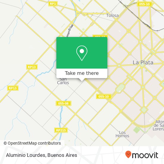 Aluminio Lourdes map