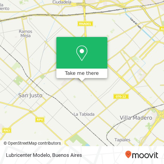 Mapa de Lubricenter Modelo