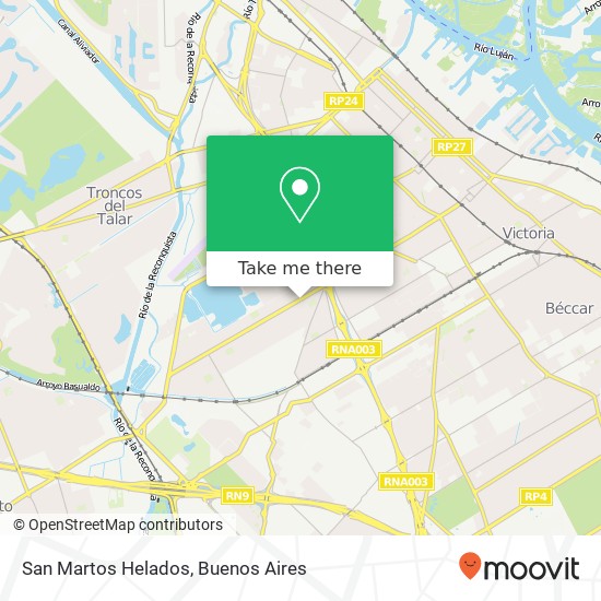 San Martos Helados map