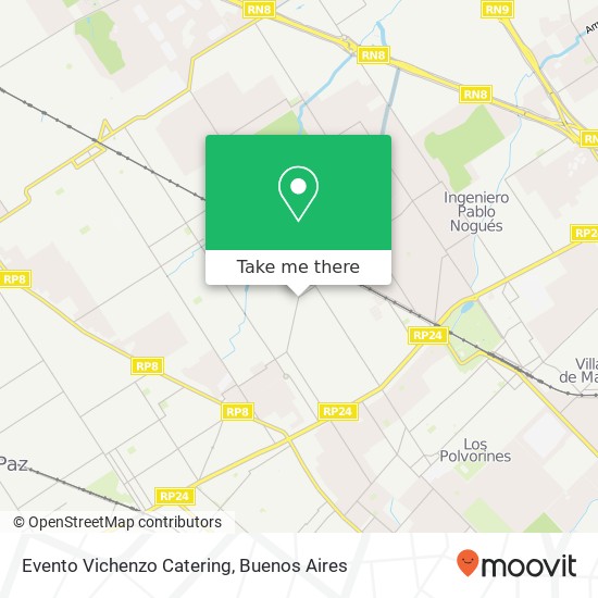 Evento Vichenzo Catering map