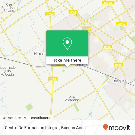 Mapa de Centro De Formacion Integral