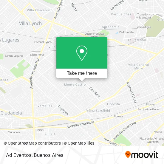 Ad Eventos map