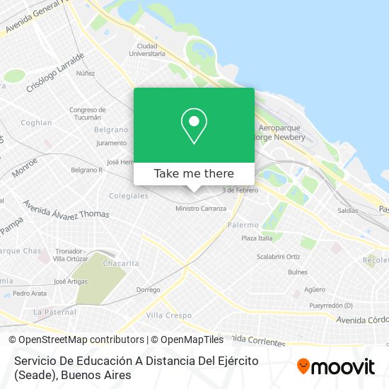 Mapa de Servicio De Educación A Distancia Del Ejército (Seade)