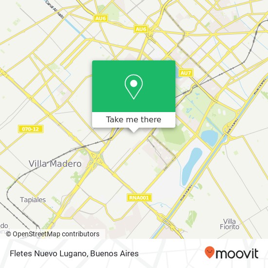 Fletes Nuevo Lugano map