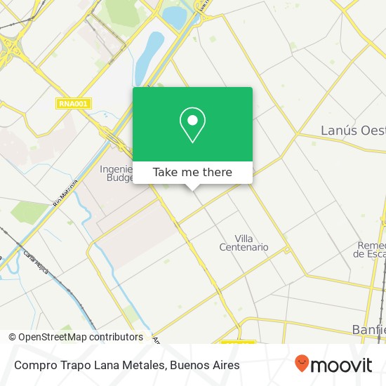 Mapa de Compro Trapo Lana Metales