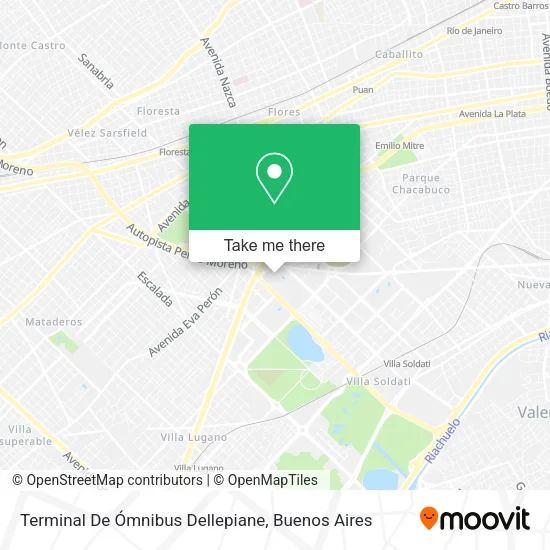 Mapa de Terminal De Ómnibus Dellepiane