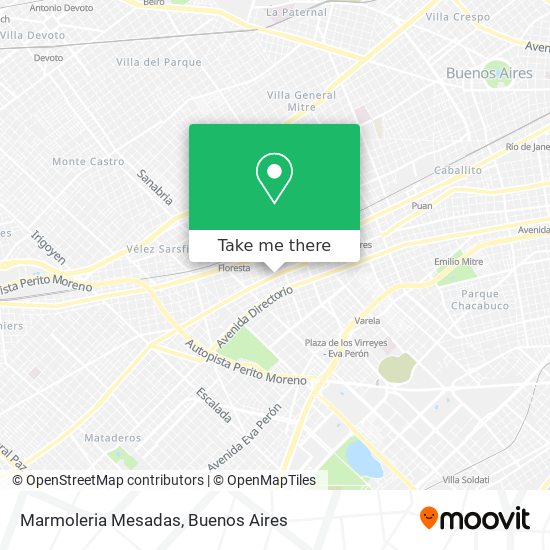 Marmoleria Mesadas map