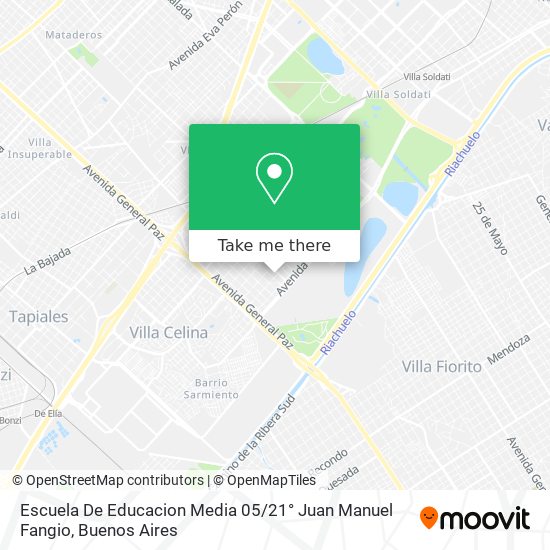 Escuela De Educacion Media 05 / 21° Juan Manuel Fangio map