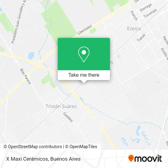 Mapa de X Maxi Cerámicos
