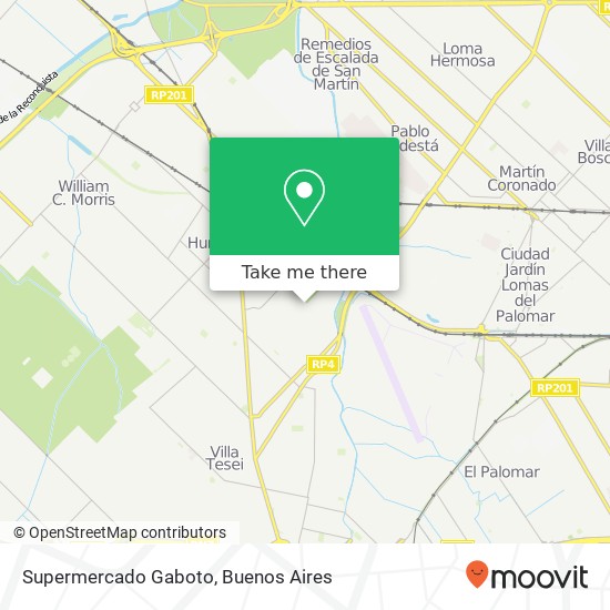 Supermercado Gaboto map