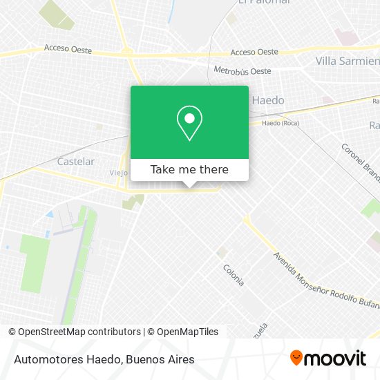 Mapa de Automotores Haedo