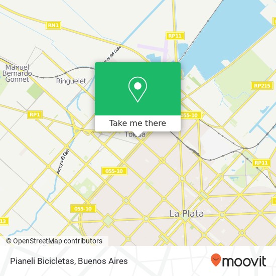 Pianeli Bicicletas map