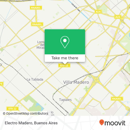 Electro Madero map