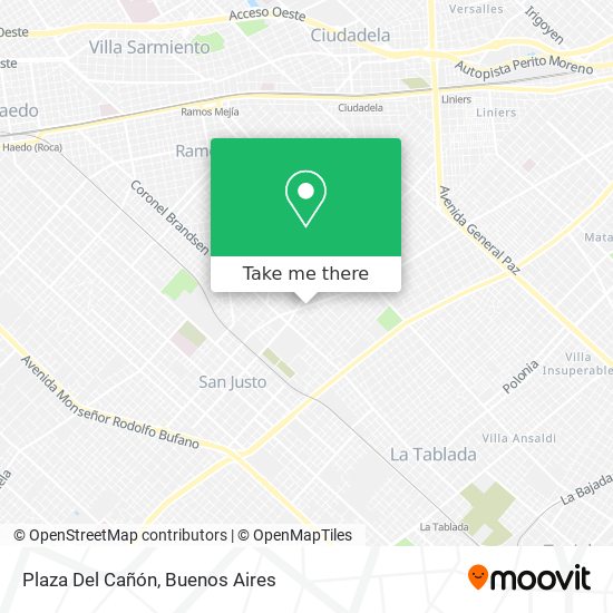 Plaza Del Cañón map