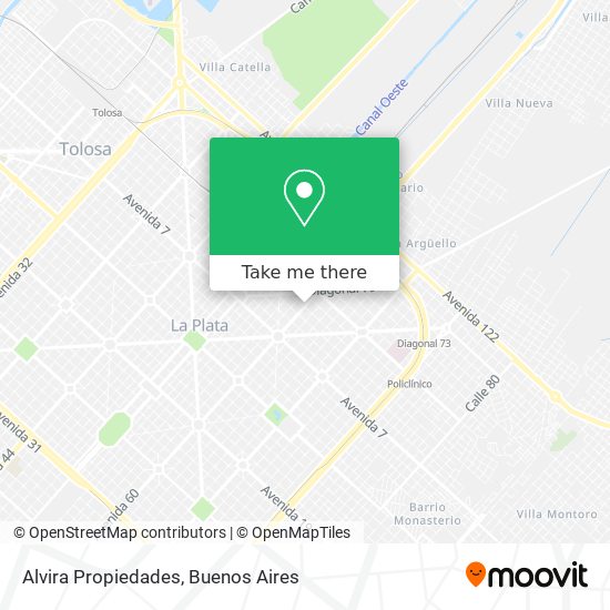 Alvira Propiedades map