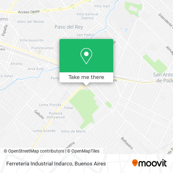 Ferretería Industrial Indarco map